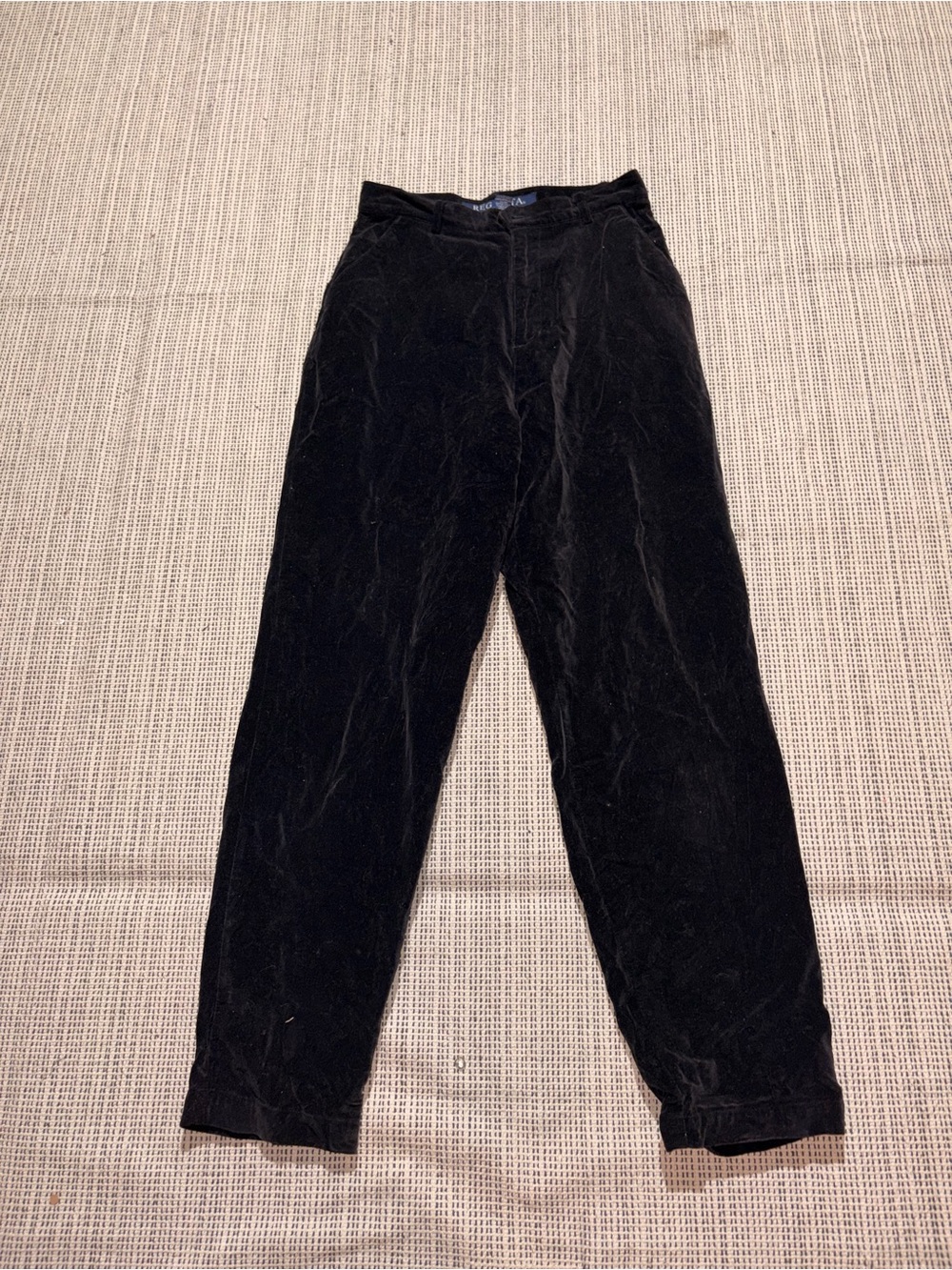 REGATTA Women's Vintage Velvet Pants Size 10 In Black